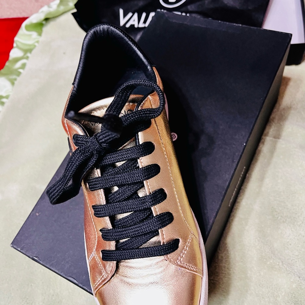 Valentino Gold and Black Sneakers with Metallic Finish - Picture 9 of 16